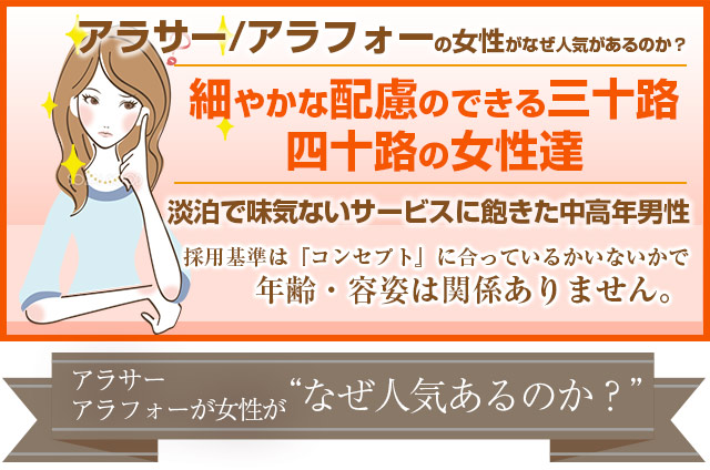 アラサー/アラフォーの女性がなぜ人気があるのか？
